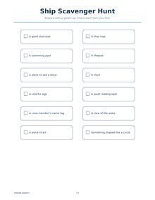 The ship scavenger hunt page